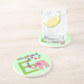 Dessous De Verre En Grès LETTRE Éléphante E (Côté)