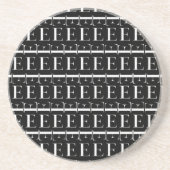 Dessous De Verre En Grès Lettre initiale monogramme E (Devant)