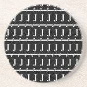 DESSOUS DE VERRE EN GRÈS LETTRE INITIALE MOYENNE J (Devant)