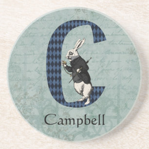 Dessous De Verre En Grès LETTRE TAPIS BLANC WONderland C
