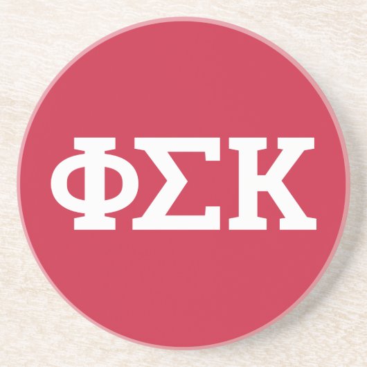 Dessous De Verre En Grès Lettres Phi Sigma Kappa (Devant)
