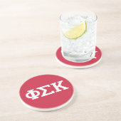 Dessous De Verre En Grès Lettres Phi Sigma Kappa (Côté)
