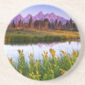 Dessous De Verre En Grès Lever de soleil de Teton (Devant)