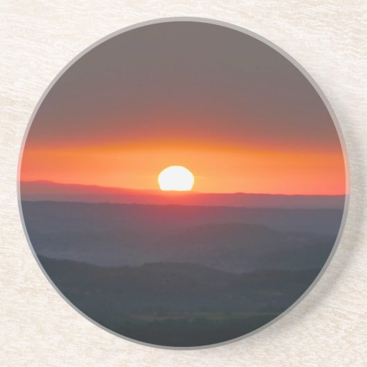 Dessous De Verre En Grès Lever de soleil en Dordogne (Devant)