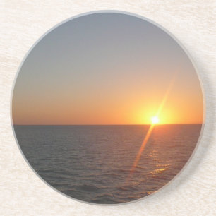 Dessous De Verre En Grès Lever du soleil à Sea III Océan Horizon