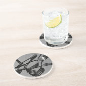 Dessous De Verre En Grès Lévitation de fourchette (Côté)