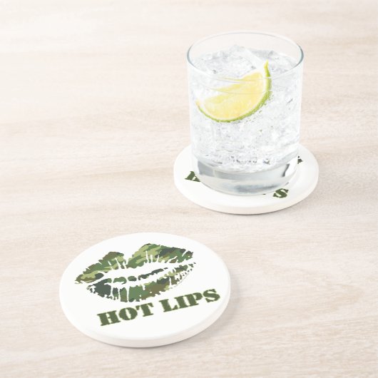 Dessous De Verre En Grès Lèvres chaudes MASH (Côté)