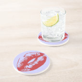Dessous De Verre En Grès Lèvres rouges (Côté)