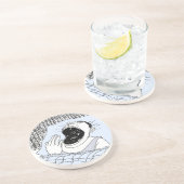 DESSOUS DE VERRE EN GRÈS L'HOMME ET LES COSMOS (Côté)