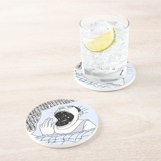 DESSOUS DE VERRE EN GRÈS L'HOMME ET LES COSMOS (Côté)