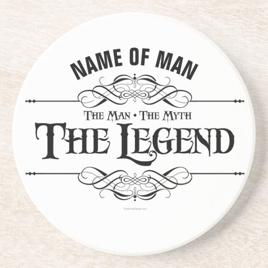 Dessous De Verre En Grès L'Homme, Le Mythe, La Légende (Devant)