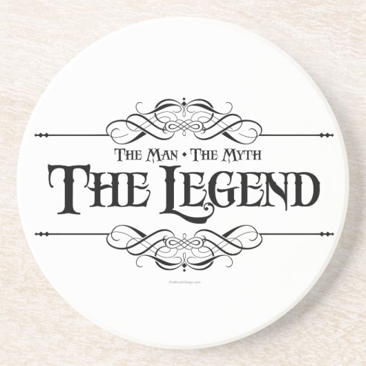 Dessous De Verre En Grès L'Homme, Le Mythe, La Légende (Devant)