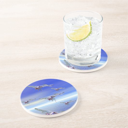 Dessous De Verre En Grès libellule (Côté)