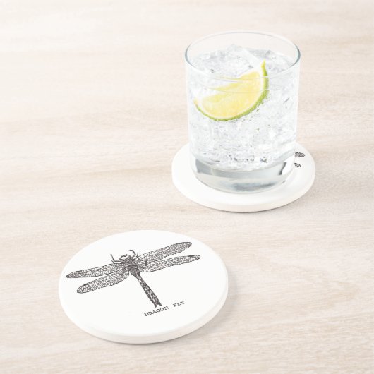 Dessous De Verre En Grès libellule (Côté)