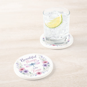Dessous De Verre En Grès Libellule Inspirante/Beaux Choses