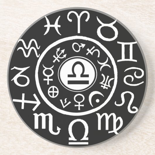 Dessous De Verre En Grès Libra Zodiac (Devant)
