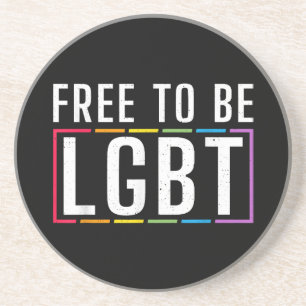 Dessous De Verre En Grès Libre d'être LGBT Bisexual Lesbian Gay pride