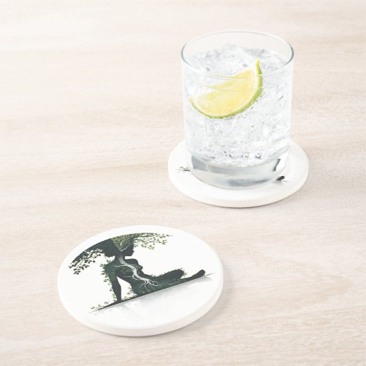 Dessous De Verre En Grès Life & Growth (Côté)