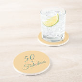 Dessous De Verre En Grès Light Orange et Turquoise 50 est fabuleux (Côté)