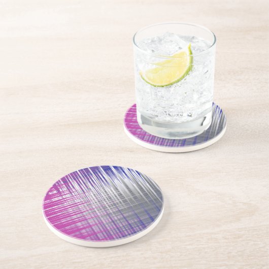 Dessous De Verre En Grès lignes croisées (Côté)
