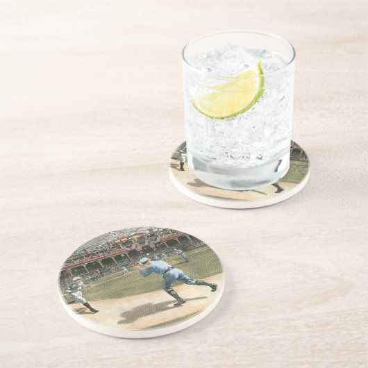 Dessous De Verre En Grès Ligue nationale de baseball 1886 (Côté)