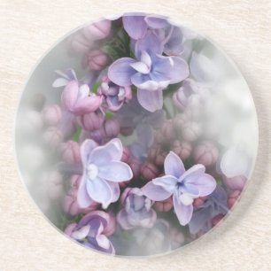 Dessous De Verre En Grès Lilac fleurit