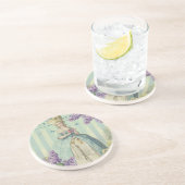 Dessous De Verre En Grès Lilas au printemps (Côté)