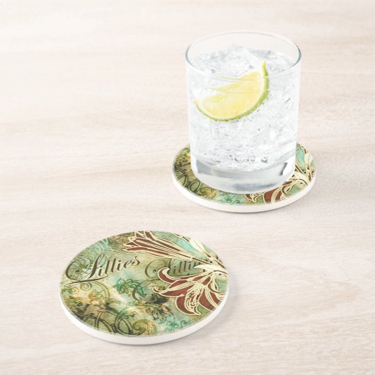 Dessous De Verre En Grès Lillies (Côté)