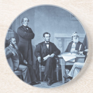 Dessous De Verre En Grès Lincoln Lecture de la proclamation d'émancipation