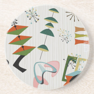 Dessous De Verre En Grès L'inspiration atomique de Retro Eames-Era