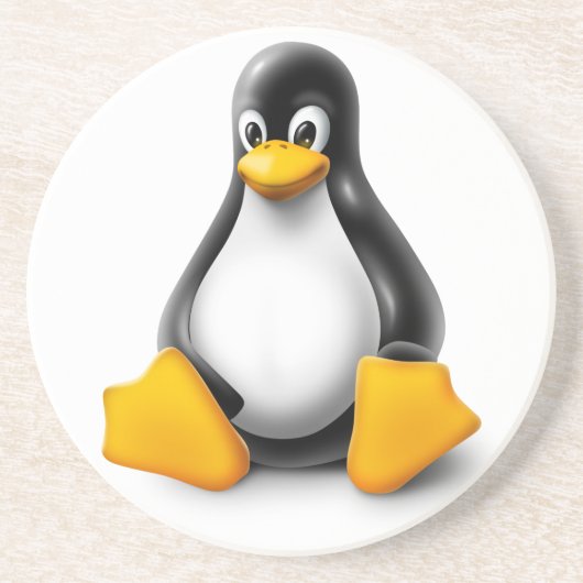 Dessous De Verre En Grès Linux Tux le pingouin (Devant)