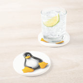 Dessous De Verre En Grès Linux Tux le pingouin (Côté)