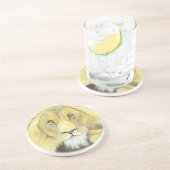 Dessous De Verre En Grès Lion (Côté)