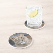 Dessous De Verre En Grès Lion 004 (Côté)