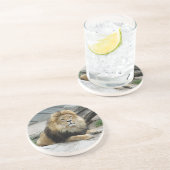 Dessous De Verre En Grès Lion 020 (Côté)