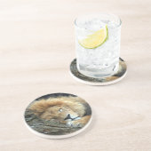 Dessous De Verre En Grès Lion 036 (Côté)