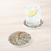 Dessous De Verre En Grès Lion fractal (Côté)