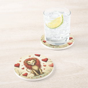 Dessous De Verre En Grès Lion Love 2