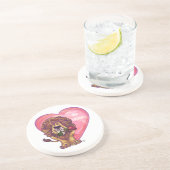 Dessous De Verre En Grès Lion Saint Valentin (Côté)