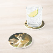 Dessous De Verre En Grès Lions (Côté)