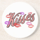 DESSOUS DE VERRE EN GRÈS LIP KISSES (Devant)