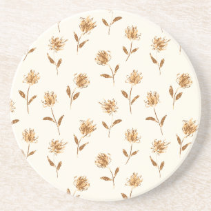 Dessous De Verre En Grès Little Budding Queen Annes - Cottage core motif.