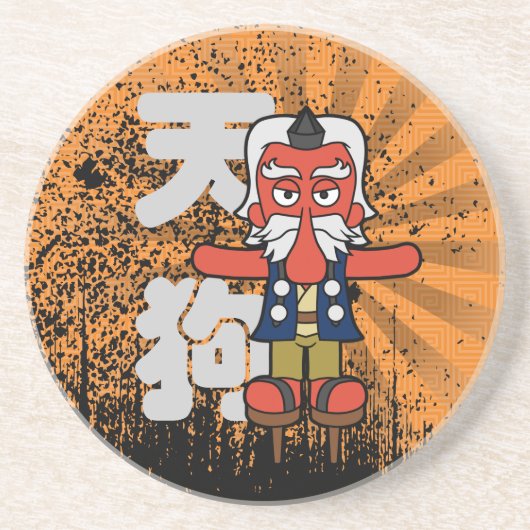 Dessous De Verre En Grès Little Daitengu Yokai Grunge (Devant)