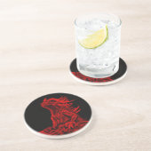 Dessous De Verre En Grès Little red Dragon (Côté)