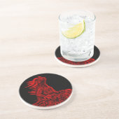Dessous De Verre En Grès Little red Dragon (Côté)
