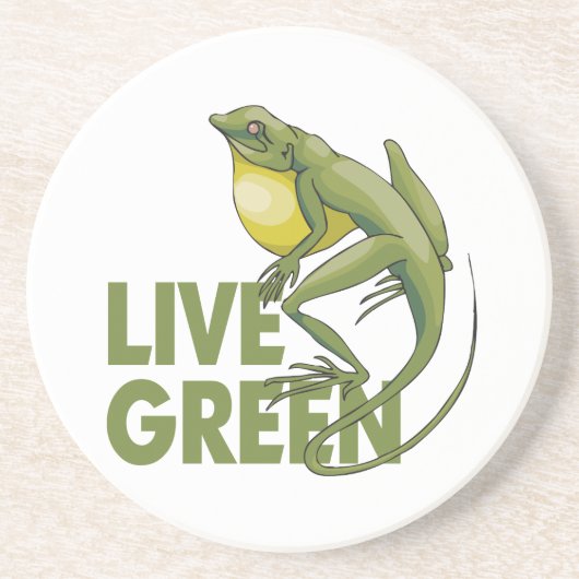 Dessous De Verre En Grès Live Green (Devant)