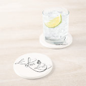 Dessous De Verre En Grès Live Love Laugh (Côté)