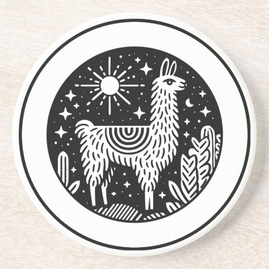 Dessous De Verre En Grès Llama (Devant)