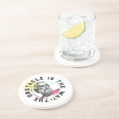 Dessous De Verre En Grès L'Obstacle En Est La Voie - Citation De Marcus Aur (Côté)