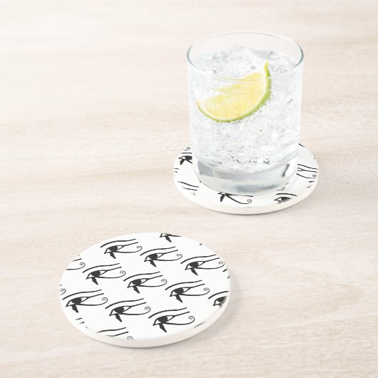 Dessous De Verre En Grès L'Oeil Du Motif Horus (Côté)